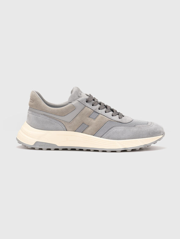 Sneakers with mesh details and suede - 1