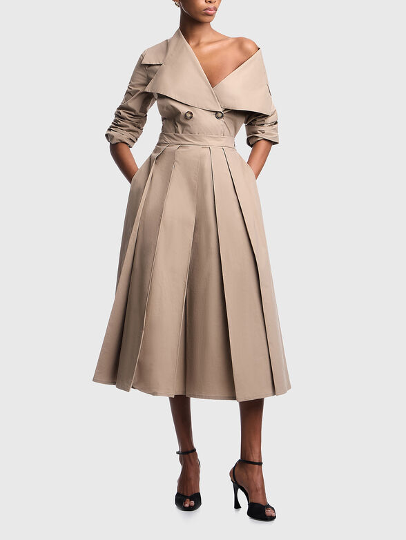 EAGLE CLUB poplin pleated skirt - 4