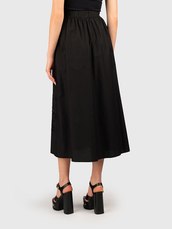 High waisted cotton midi skirt - 2