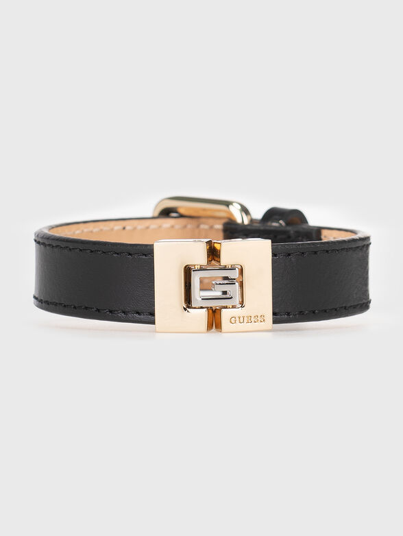 Black bracelet with logo accent  - 1