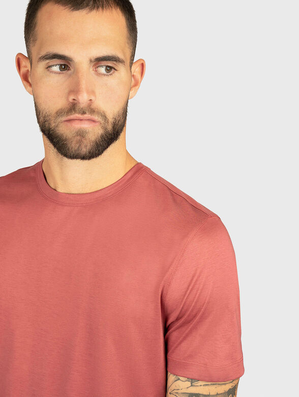 Cotton T-shirt with oval neckline - 3