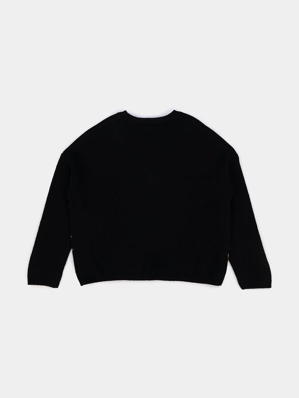 Black sweater with logo detail - 2