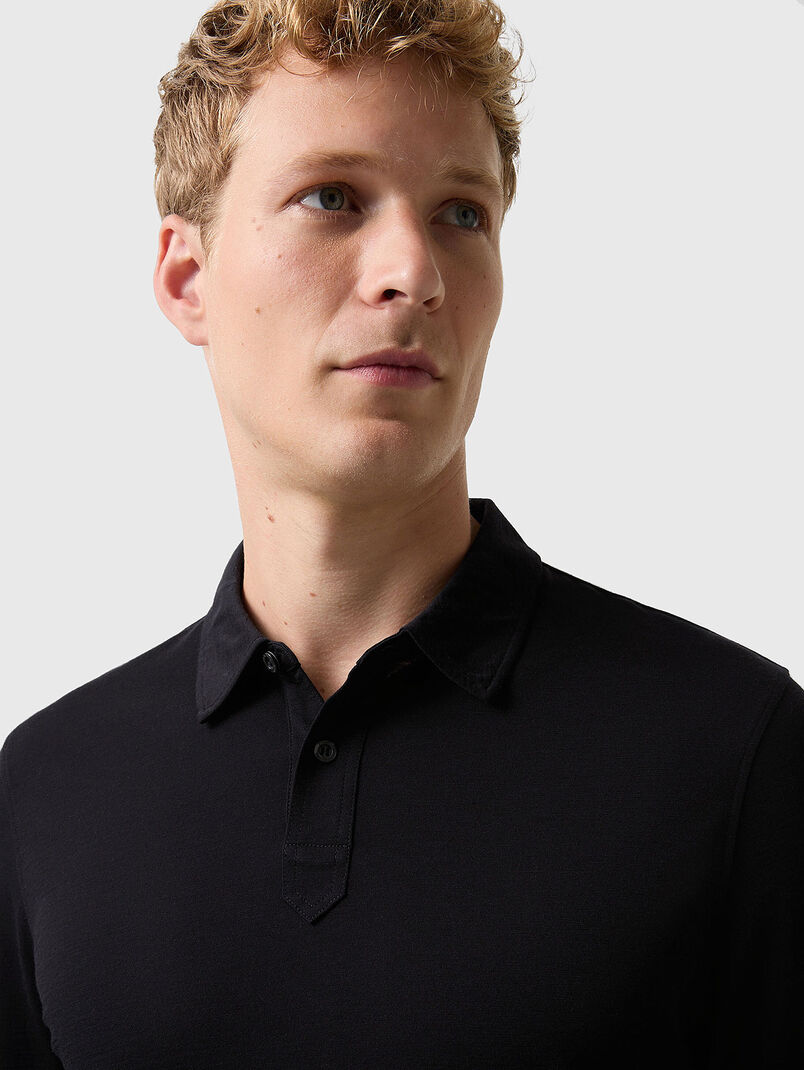 LENNON wool polo shirt with buttons - 3