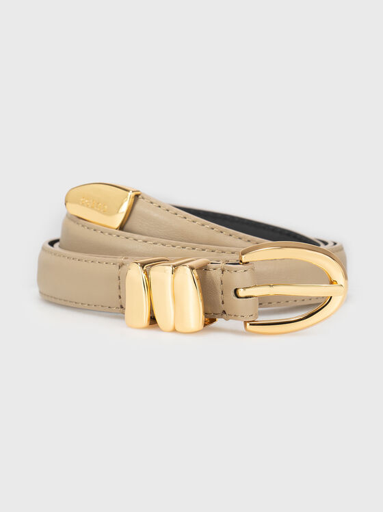 Leather belt with gold details - 1