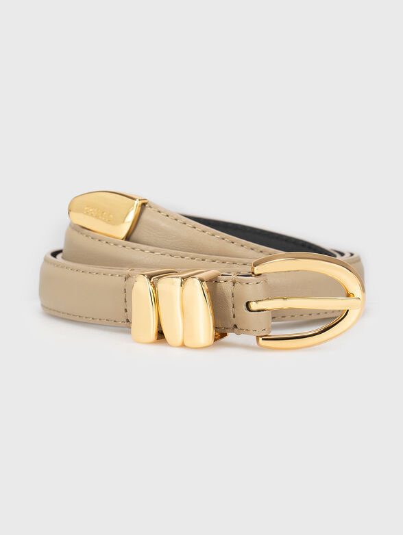 Leather belt with gold details - 1