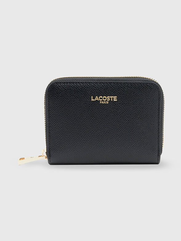 Small leather wallet with logo - 1