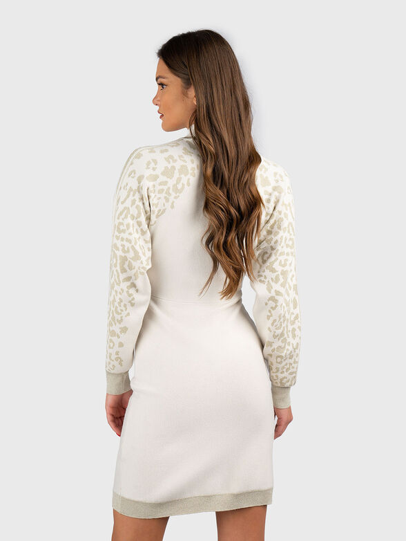 Knitted dress with accent sleeves  - 2
