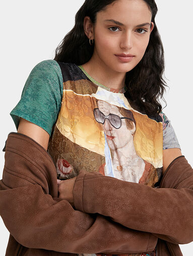 LEBANEN T-shirt with multicolor print - 4