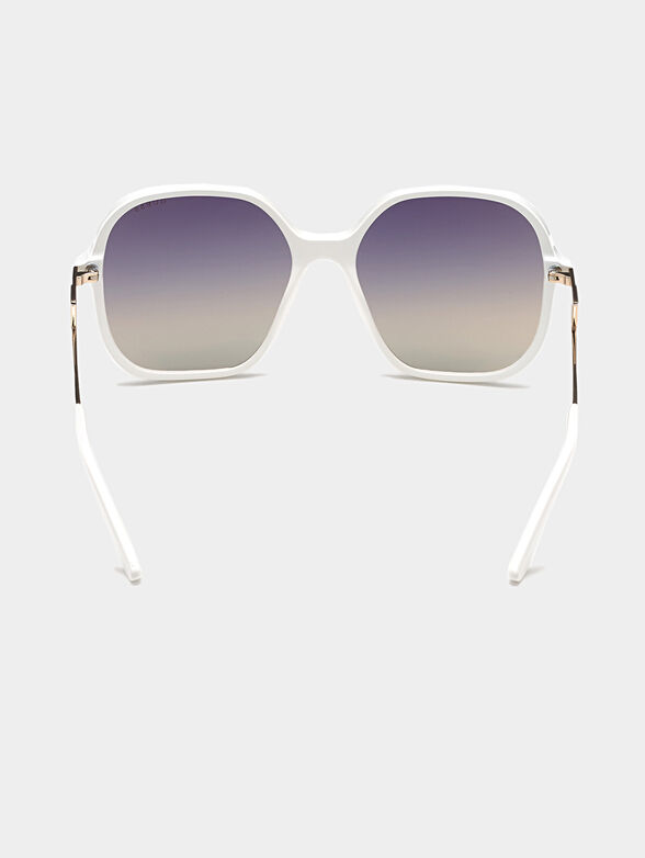 Square white sunglasses - 4