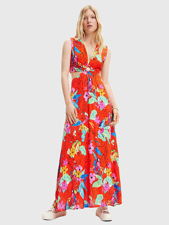 PRAGA maxi dress with floral print - 1