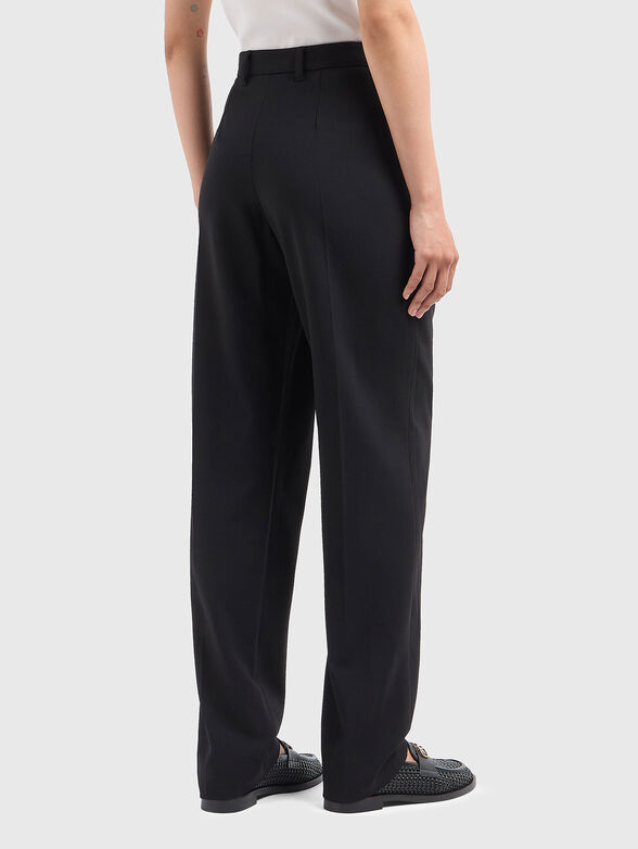 Black wool pleats trousers - 2