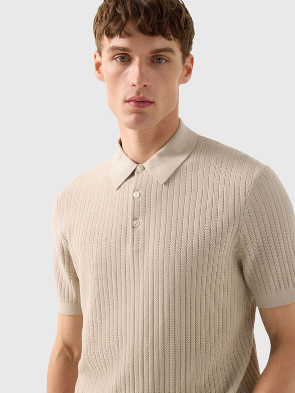 TOBIAS knitted polo shirt with short sleeves - 4