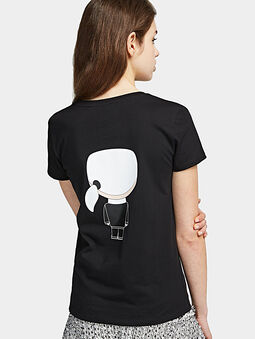 IKONIK Black T-shirt with maxi logo print - 5