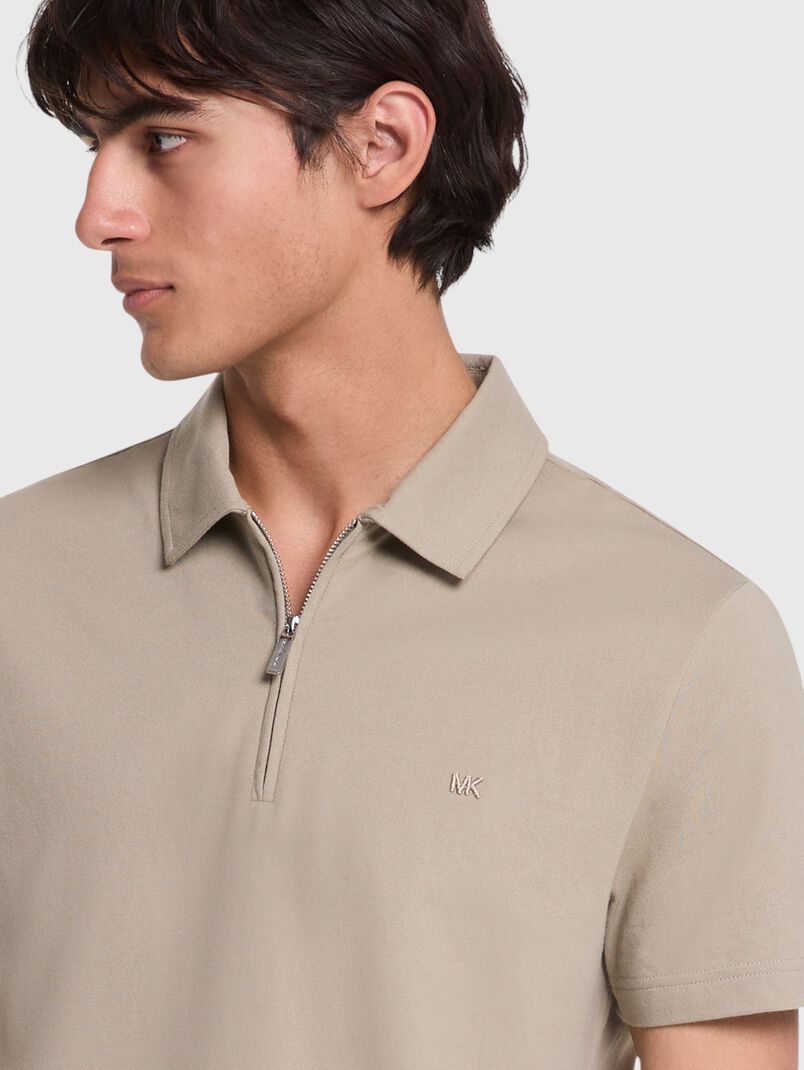 Cotton-blend polo-shirt - 3