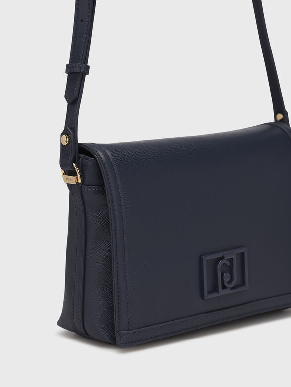Dark blue crossbody bag with logo detail - 5