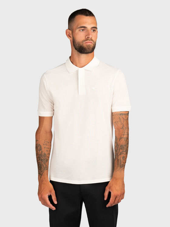 Cotton polo shirt with logo - 1