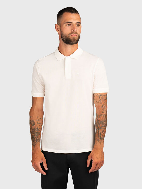 Cotton polo shirt with logo - 1