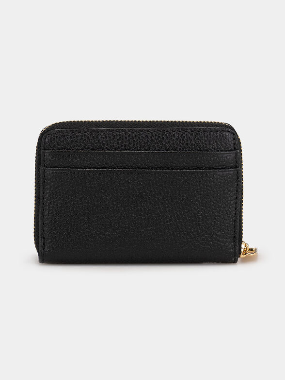 Leather wallet in blak color - 2