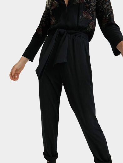 Jumpsuit with floral embroidery - 4