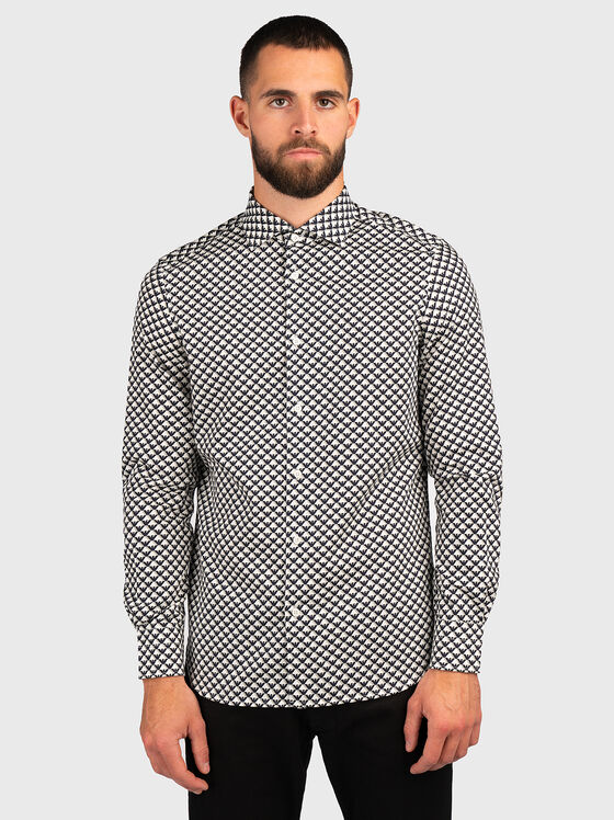 Риза от памук с графичен принт - 1