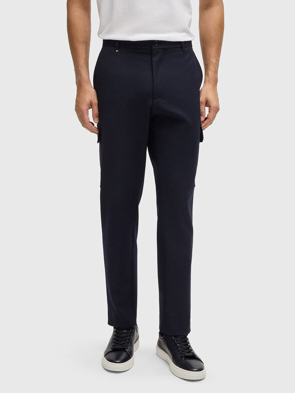 Wool blend cargo pants - 1