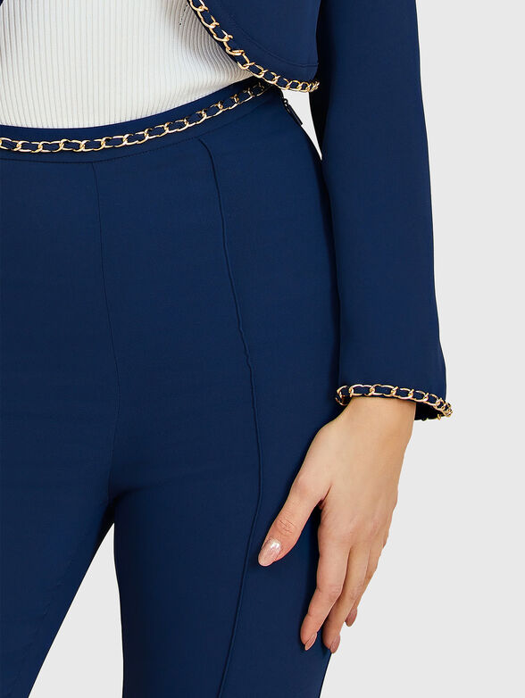 NAUSICA blue trousers with metal accent - 3