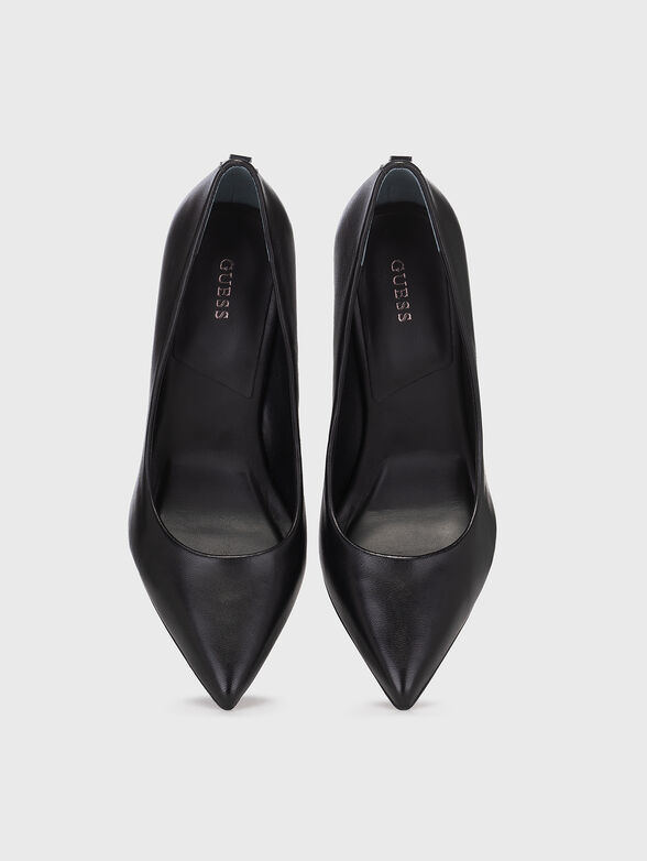 CIANCI black leather shoes with thin heel  - 6