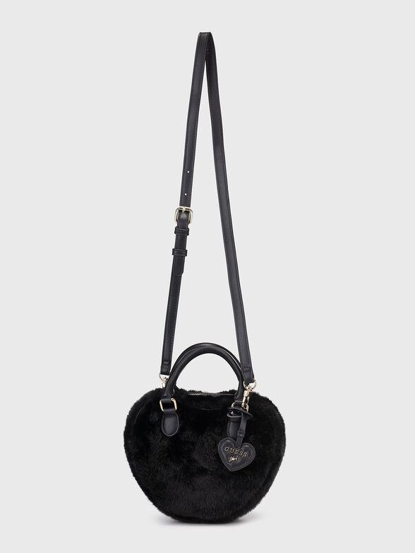 Black crossbody bag in the shape of a heart - 2