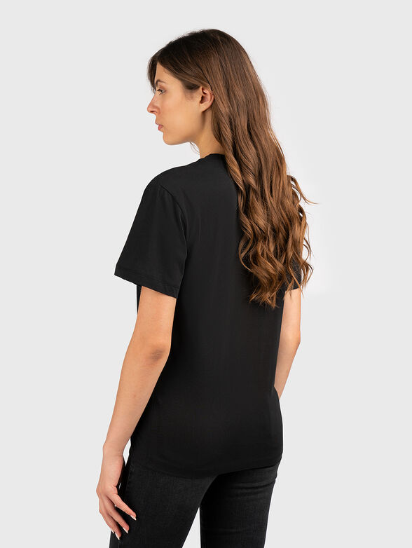 Black T-shirt with logo print - 2