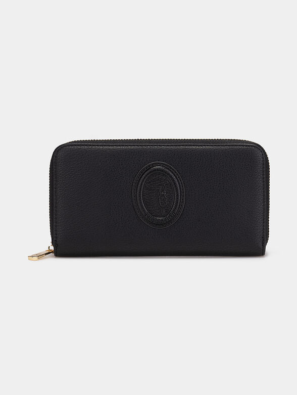 AMBER Black wallet with logo detail - 1