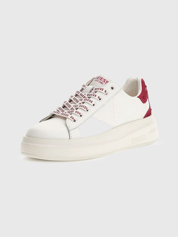 ELBINA genuine leather white sneakers - 2