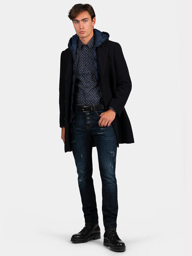 JORDAN coat in dark blue color - 6