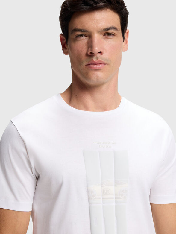 PORSCHE X BOSS cotton T-shirt with accent print   - 3