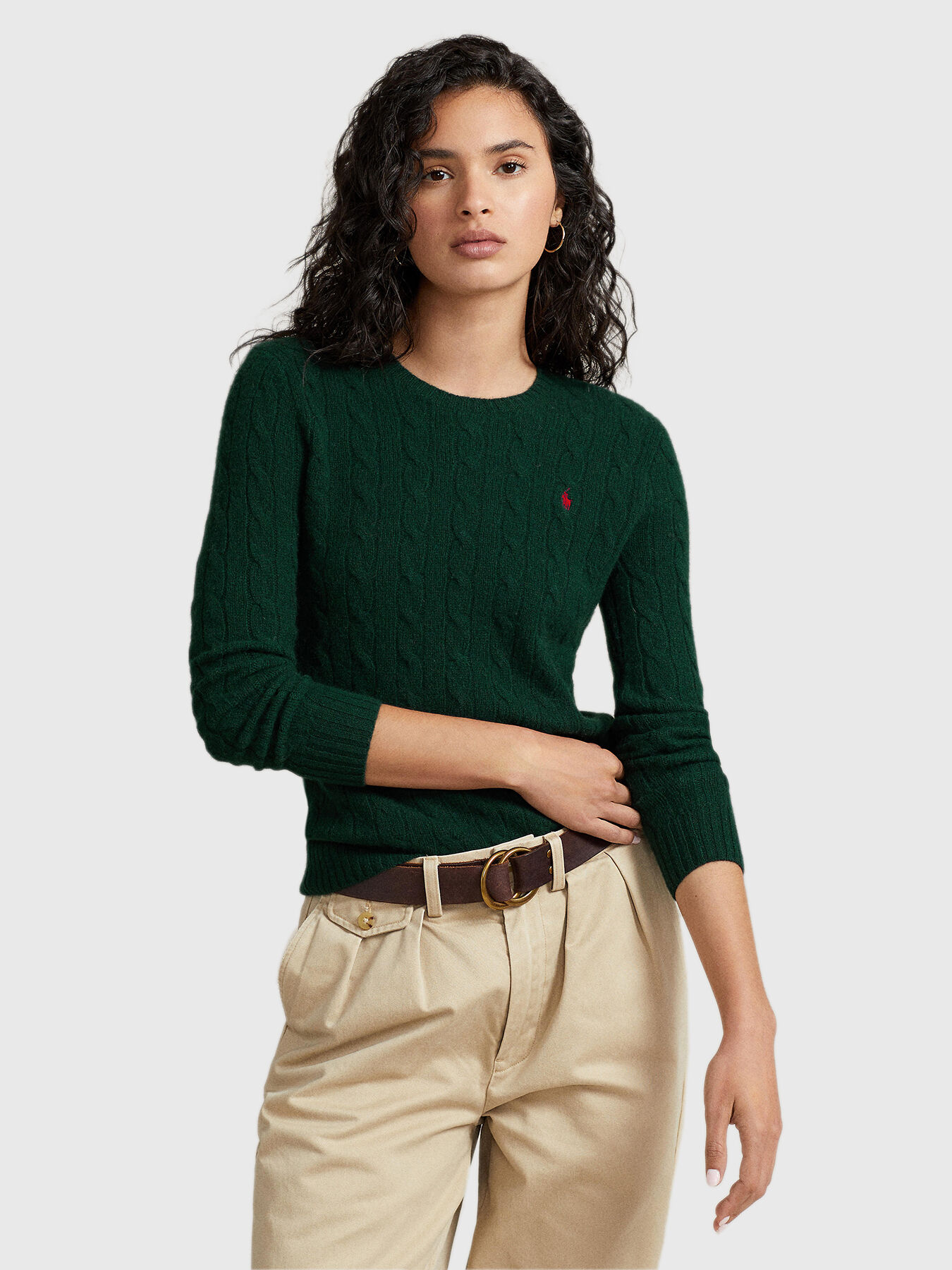 Dark green cashmere blend sweater brand POLO RALPH LAUREN Globalbrandsstore en