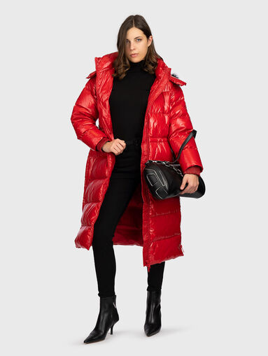 Long hooded padded jacket - 5