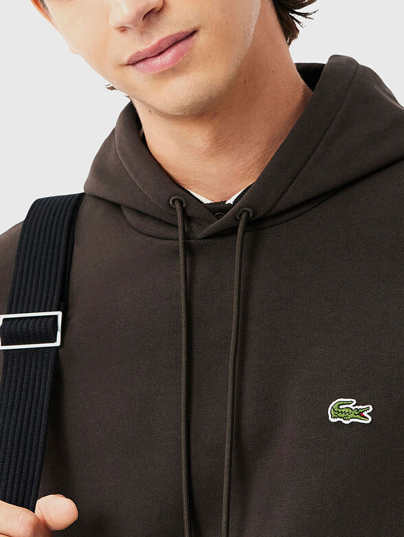 Hooded sweatshirt with logo accent - 4