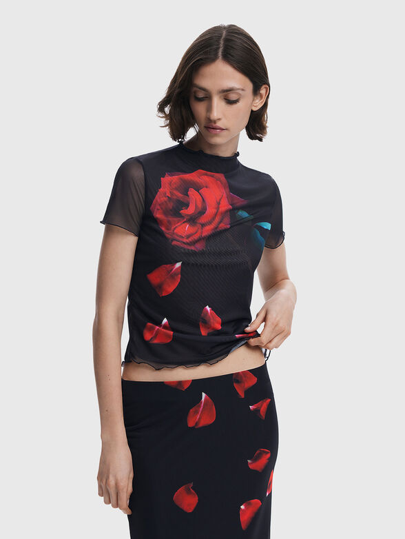 TYLER midi skirt with floral motifs - 3