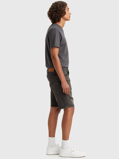 Black ripped denim shorts - 4