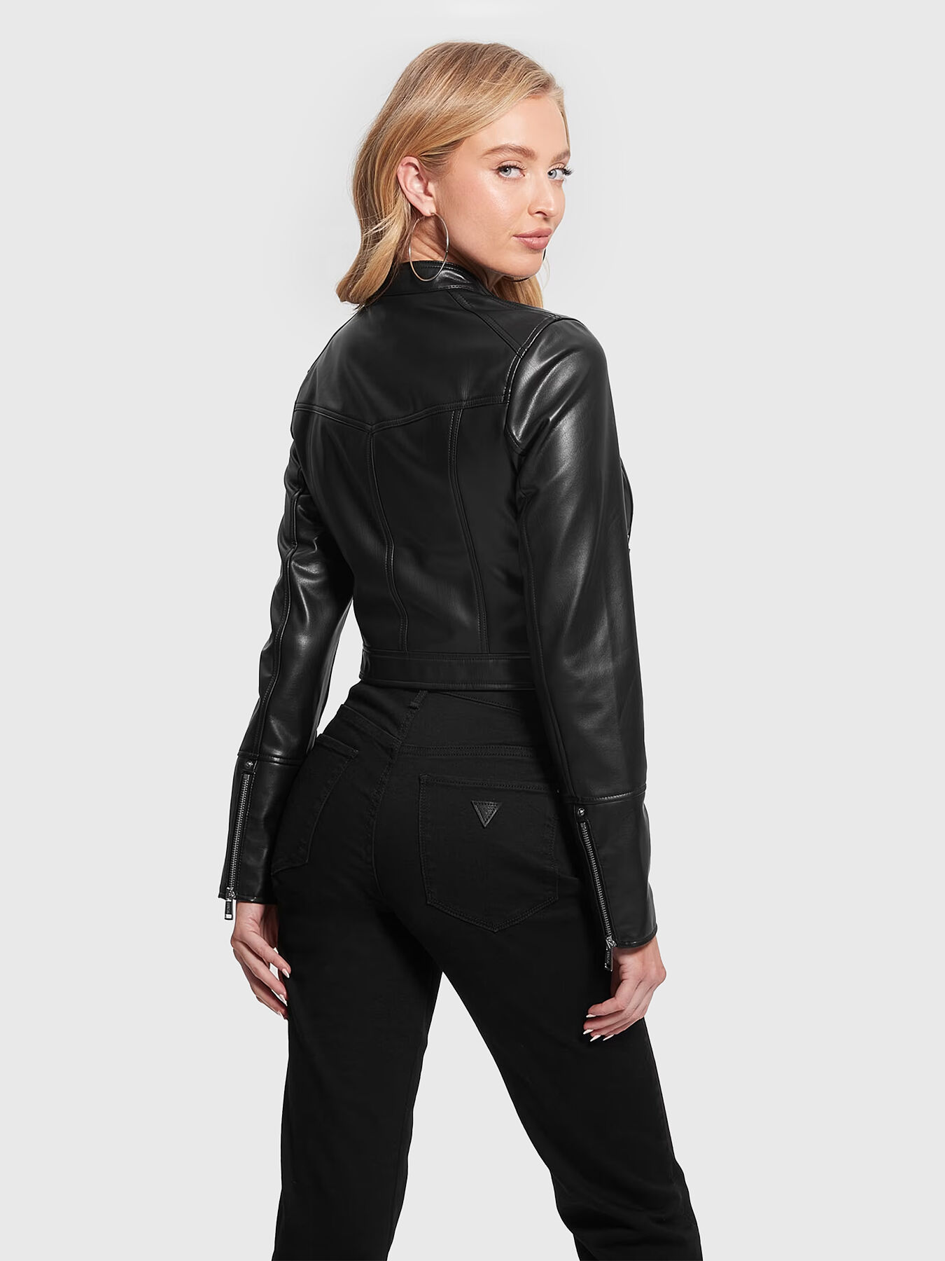 ANITA faux leather biker jacket brand GUESS