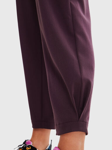 Purple cropped trousers - 3