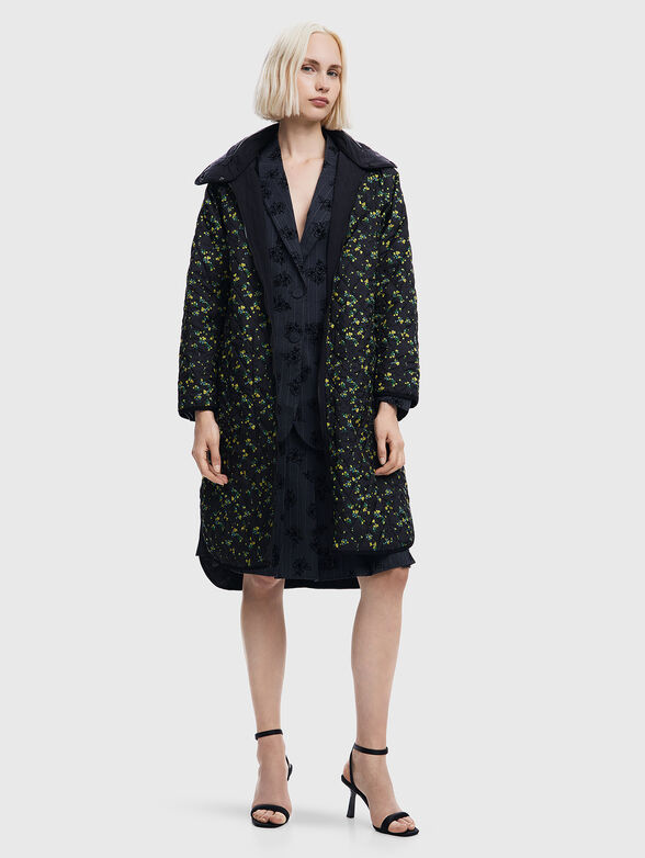 Double faced coat with quilted effect - 1