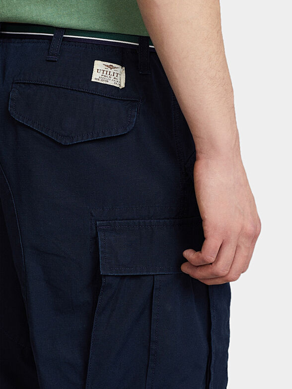 Blue cargo shorts - 3