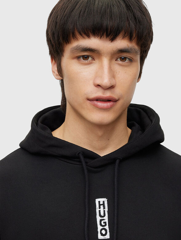 Black sweatshirt with vertical logo - 3