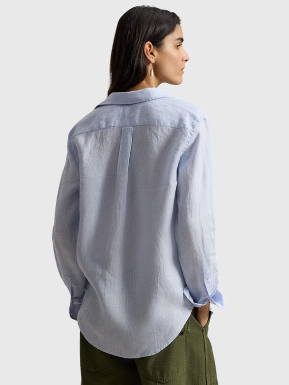 Linen shirt with logo embroidery - 3