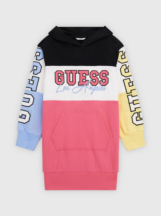 Dress in sports style with hood - 1