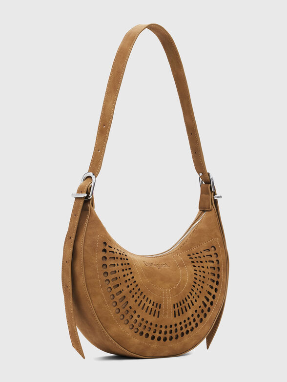 Eco leather hobo bag with perforation - 4
