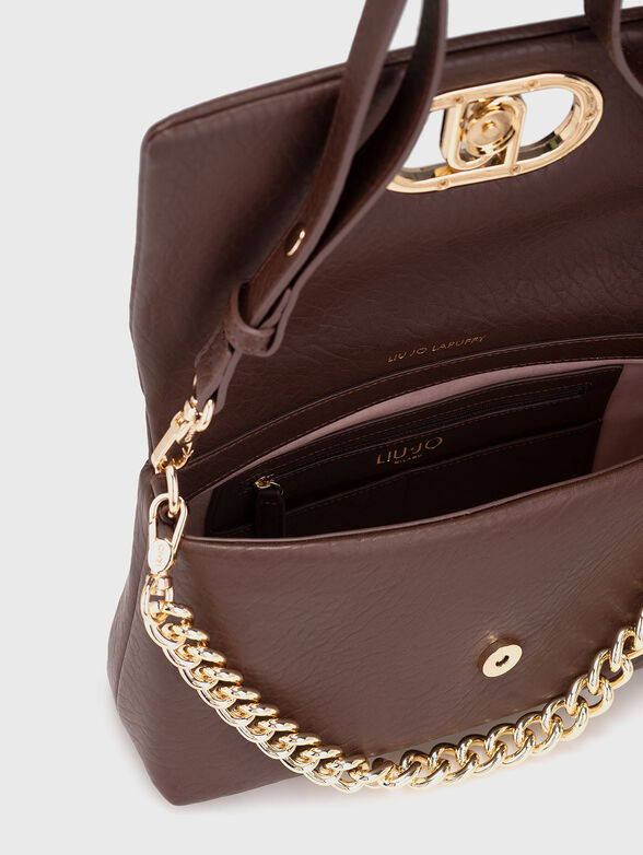 Black crossbody bag with logo detail - 6