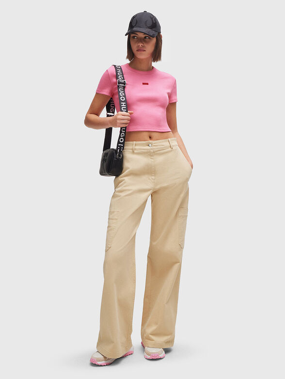 DELUISA cropped T-shirt in elastic ripstop - 2