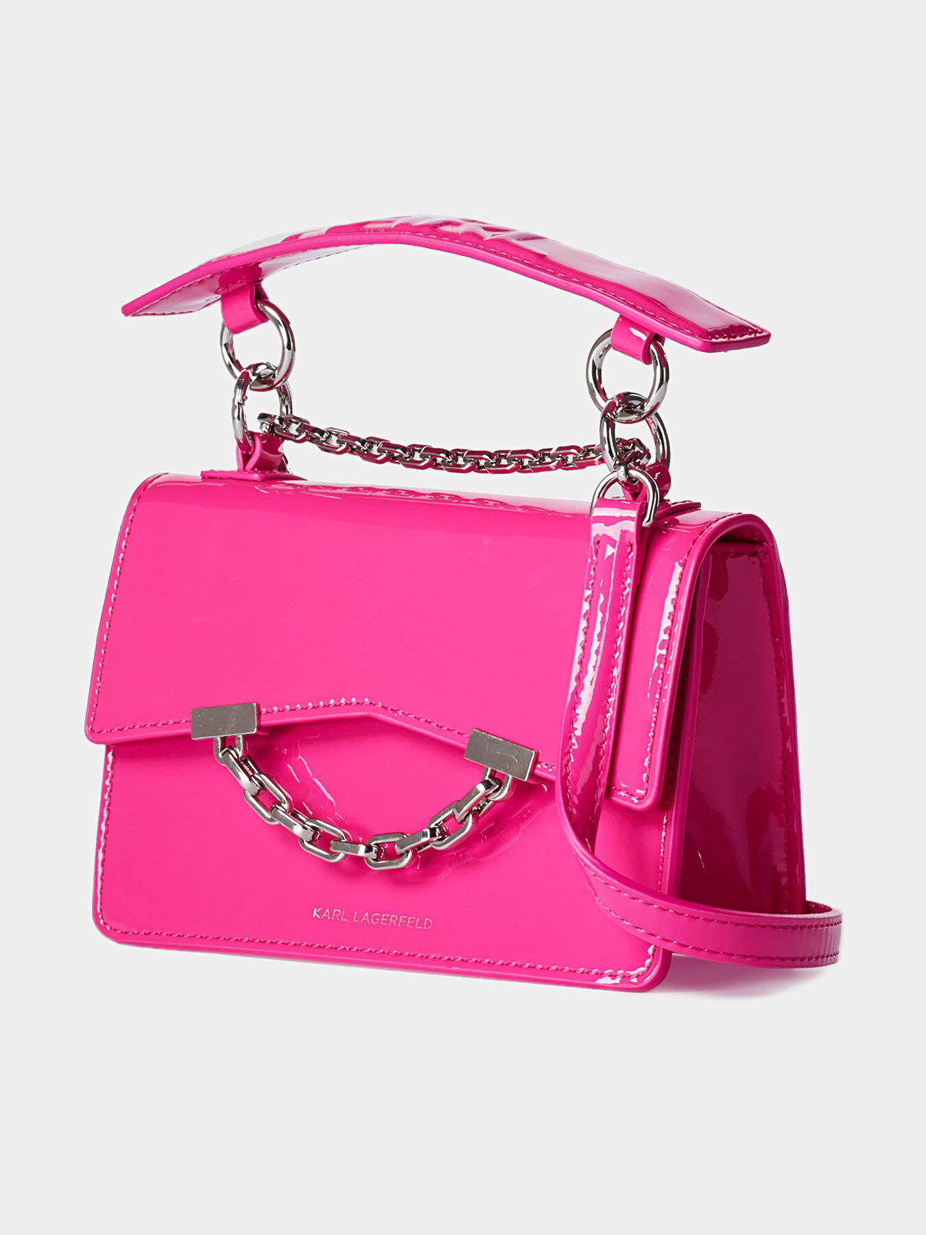 K KARL SEVEN Small bag in neon pink brand Karl Lagerfeld Globalbrandsstore en