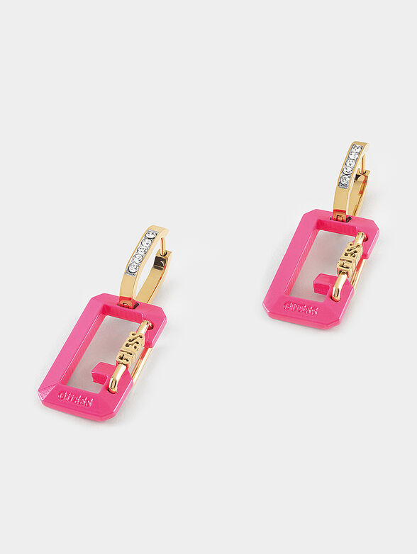 Earrings with contrasting logo detail - 2